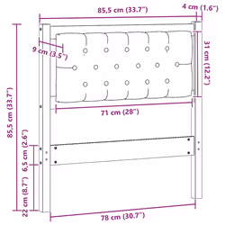 Tête De Lit Autre Marron Et Taupe 80 Cm Bois Massif En Pin Vidaxl - Vue supplémentaire 2
