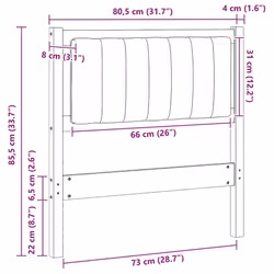 Tête De Lit Capitonnée Avec Tête De Lit Marron 75 Cm Pin Massif Vidaxl - Vue supplémentaire 2