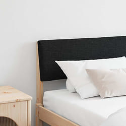 Tête De Lit Capitonnée Noir 200 Cm Pin Massif Vidaxl