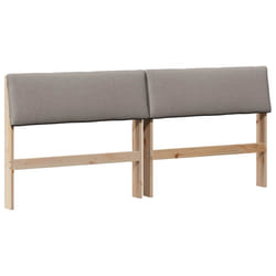 Tête De Lit Capitonnée Taupe 200 Cm Pin Massif Vidaxl