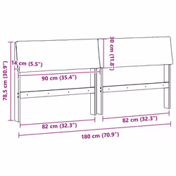 Tête De Lit Capitonnée Gris Clair 180 Cm Pin Massif Vidaxl - Vue supplémentaire 2