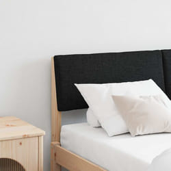 Tête De Lit Capitonnée Noir 150 Cm Pin Massif Vidaxl