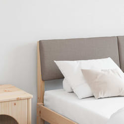 Tête De Lit Capitonnée Taupe 150 Cm Pin Massif Vidaxl
