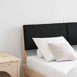 Tête De Lit Capitonnée Noir 120 Cm Pin Massif Vidaxl