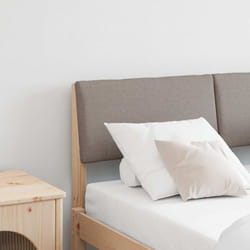 Tête De Lit Capitonnée Taupe 120 Cm Pin Massif Vidaxl