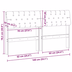 Tête De Lit Capitonnée Noir 140 Cm Pin Massif Vidaxl - Vue supplémentaire 2