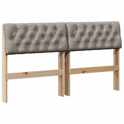 Tête De Lit Capitonnée Taupe 140 Cm Pin Massif Vidaxl
