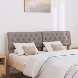 Tête De Lit Capitonnée Taupe 140 Cm Pin Massif Vidaxl - Vue supplémentaire 2