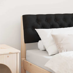 Tête De Lit Capitonnée Noir 80 Cm Pin Massif Vidaxl