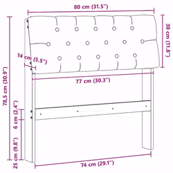 Tête De Lit Capitonnée Noir 80 Cm Pin Massif Vidaxl - Vue supplémentaire 2