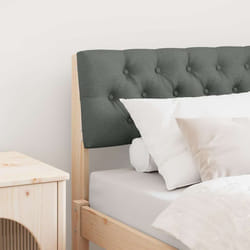 Tête De Lit Capitonnée Gris Foncé 75 Cm Pin Massif Vidaxl