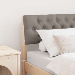 Tête De Lit Capitonnée Taupe 75 Cm Pin Massif Vidaxl