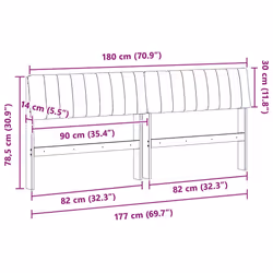 Tête De Lit Capitonnée Gris Clair 180 Cm Pin Massif Vidaxl - Vue supplémentaire 2