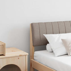 Tête De Lit Capitonnée Taupe 180 Cm Pin Massif Vidaxl