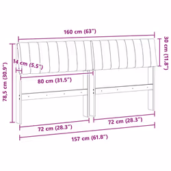 Tête De Lit Capitonnée Gris Clair 160 Cm Pin Massif Vidaxl - Vue supplémentaire 2