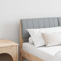 Tête De Lit Capitonnée Gris Clair 135 Cm Pin Massif Vidaxl