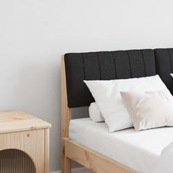 Tête De Lit Capitonnée Noir 120 Cm Pin Massif Vidaxl