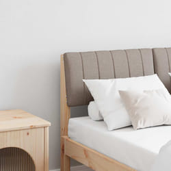 Tête De Lit Capitonnée Taupe 120 Cm Pin Massif Vidaxl