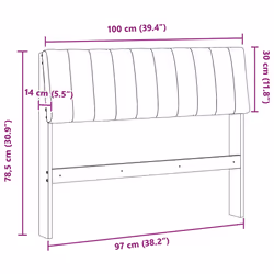Tête De Lit Capitonnée Taupe 100 Cm Pin Massif Vidaxl - Vue supplémentaire 2