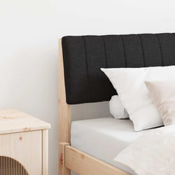 Tête De Lit Capitonnée Noir 90 Cm Pin Massif Vidaxl