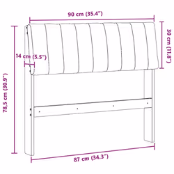 Tête De Lit Capitonnée Taupe 90 Cm Pin Massif Vidaxl - Vue supplémentaire 2