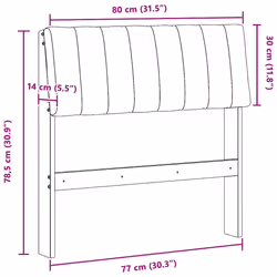 Tête De Lit Capitonnée Noir 80 Cm Pin Massif Vidaxl - Vue supplémentaire 2