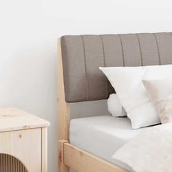 Tête De Lit Capitonnée Taupe 80 Cm Pin Massif Vidaxl