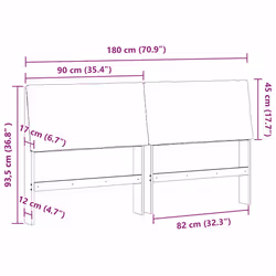Tête De Lit Capitonnée Gris Clair 180 Cm Pin Massif Vidaxl - Vue supplémentaire 2