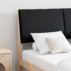 Tête De Lit Capitonnée Noir 160 Cm Pin Massif Vidaxl