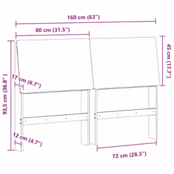Tête De Lit Capitonnée Gris Clair 160 Cm Pin Massif Vidaxl - Vue supplémentaire 2