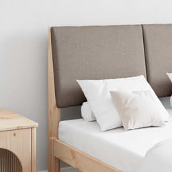Tête De Lit Capitonnée Taupe 135 Cm Pin Massif Vidaxl