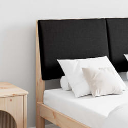 Tête De Lit Capitonnée Noir 120 Cm Pin Massif Vidaxl