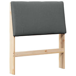 Tête De Lit Capitonnée Gris Foncé 80 Cm Pin Massif Vidaxl