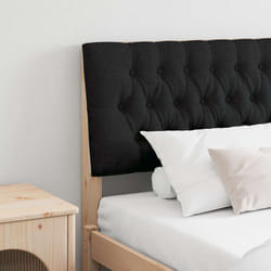Tête De Lit Capitonnée Noir 200 Cm Pin Massif Vidaxl