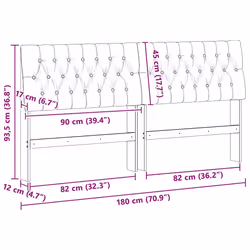 Tête De Lit Capitonnée Gris Foncé 180 Cm Pin Massif Vidaxl - Vue supplémentaire 2