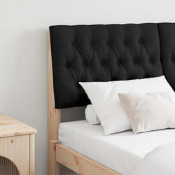 Tête De Lit Capitonnée Noir 160 Cm Pin Massif Vidaxl