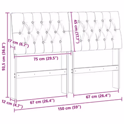 Tête De Lit Capitonnée Noir 150 Cm Pin Massif Vidaxl - Vue supplémentaire 2