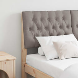 Tête De Lit Capitonnée Taupe 140 Cm Pin Massif Vidaxl