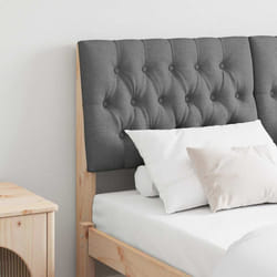 Tête De Lit Capitonnée Gris Foncé 135 Cm Pin Massif Vidaxl
