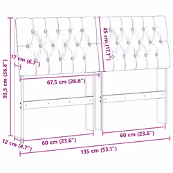 Tête De Lit Capitonnée Noir 135 Cm Pin Massif Vidaxl - Vue supplémentaire 2