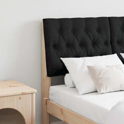 Tête De Lit Capitonnée Noir 120 Cm Pin Massif Vidaxl