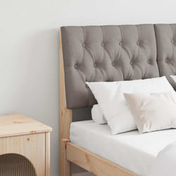 Tête De Lit Capitonnée Taupe 120 Cm Pin Massif Vidaxl