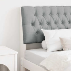 Tête De Lit Capitonnée Gris Clair 100 Cm Pin Massif Vidaxl