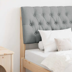 Tête De Lit Capitonnée Gris Clair 80 Cm Pin Massif Vidaxl