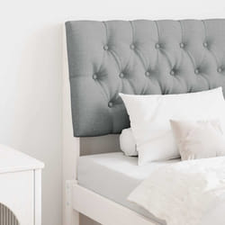 Tête De Lit Capitonnée Gris Clair 80 Cm Pin Massif Vidaxl