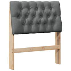 Tête De Lit Capitonnée Gris Foncé 75 Cm Pin Massif Vidaxl