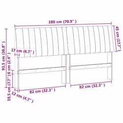 Tête De Lit Capitonnée Gris Clair 180 Cm Pin Massif Vidaxl - Vue supplémentaire 2