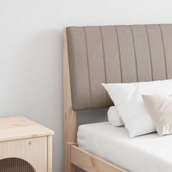 Tête De Lit Capitonnée Taupe 160 Cm Pin Massif Vidaxl