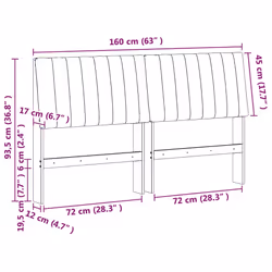 Tête De Lit Capitonnée Gris Clair 160 Cm Pin Massif Vidaxl - Vue supplémentaire 2