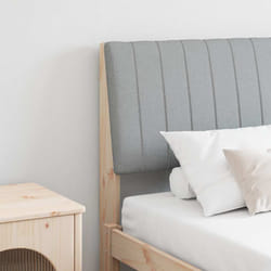 Tête De Lit Capitonnée Gris Clair 150 Cm Pin Massif Vidaxl